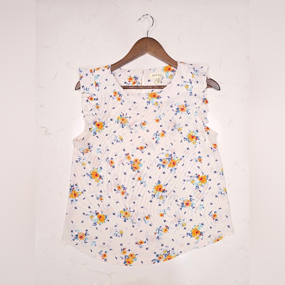 Monteau‎ Women's Blouse Sleeveless Floral Size Small